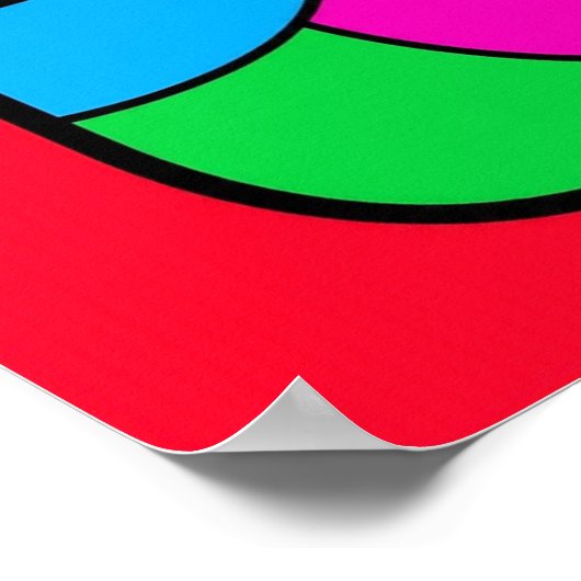 tweezijdige biomorfe vis poster (Hoek)