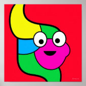 tweezijdige biomorfe vis poster (Voorkant)