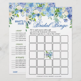 TWEEZIJDIGE Blauwe Hortensia Bruidsdouche Spel
