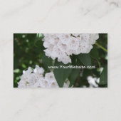 Tweezijdige blauwe iris en laurier visitekaartje (Achterkant)