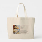 Tweezijdige Blueberry Recepten Bag Grote Tote Bag (Achterkant)