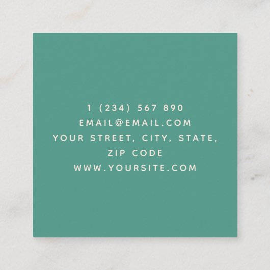 Tweezijdige boomwortels Landscaping Gardening Gree Vierkante Visitekaartje (Achterkant)