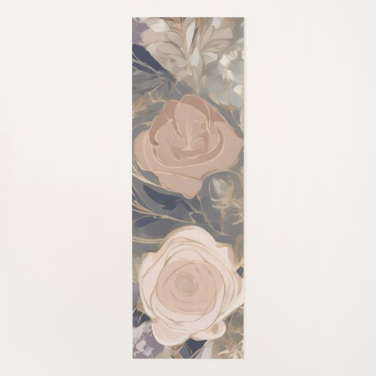 Tweezijdige Botanische Print Yoga Mat (aanpasbaar) (Voorkant)