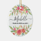 tweezijdige cadeautjes voor moeder, aangepaste naa keramisch ornament (Rechts)