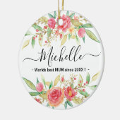 tweezijdige cadeautjes voor moeder, aangepaste naa keramisch ornament (Links)