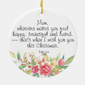 tweezijdige cadeautjes voor moeder, aangepaste naa keramisch ornament (Achterkant)