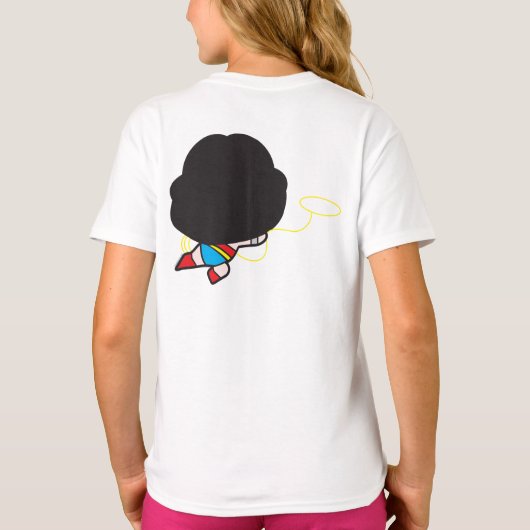 Tweezijdige Chibi Wonder Woman T-shirt (Achterkant)
