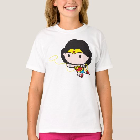 Tweezijdige Chibi Wonder Woman T-shirt (Voorkant)