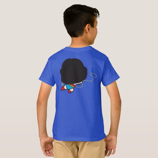 Tweezijdige Chibi Wonder Woman T-shirt (Achterkant volledig)