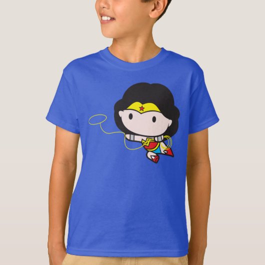 Tweezijdige Chibi Wonder Woman T-shirt (Voorkant)