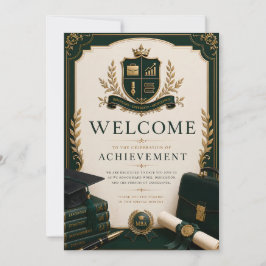 Tweezijdige diploma-uitnodiging aankondiging