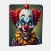 Tweezijdige enge clown keramisch ornament (Rechts)