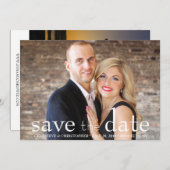 Tweezijdige foto Save the Date Huwelijksaankondigi (Voorkant / Achterkant)