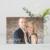 Tweezijdige foto Save the Date trouwkaart (Staand voorkant)