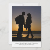 Tweezijdige foto Save the Date trouwkaart (Achterkant)