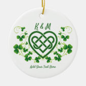 Tweezijdige gepersonaliseerde Ierse Keltische lief Keramisch Ornament (Voorkant)