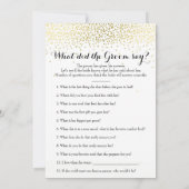 Tweezijdige gouden confetti bruidsfeestspellen (Achterkant)