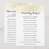 Tweezijdige gouden confetti bruidsfeestspellen (Voorkant / Achterkant)