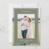 Tweezijdige ingelijste foto bruiloft website kaart (Voorkant)