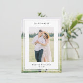 Tweezijdige ingelijste foto bruiloft website kaart (Staand voorkant)