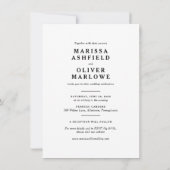 Tweezijdige ingelijste foto bruiloft website kaart (Achterkant)