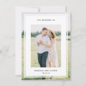 Tweezijdige ingelijste foto bruiloft website kaart (Voorkant)