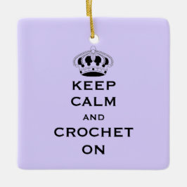 Tweezijdige Keep Calm Lavender Porcelain Keepsake Keramisch Ornament