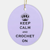 Tweezijdige Keep Calm Lavender Porcelain Keepsake Keramisch Ornament (Links)