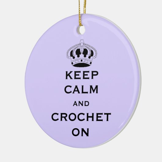 Tweezijdige Keep Calm Lavender Porcelain Keepsake Keramisch Ornament (Links)