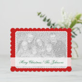 Tweezijdige kerstkaart voor twee afbeeldingen (Staand voorkant)