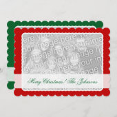 Tweezijdige kerstkaart voor twee afbeeldingen (Voorkant / Achterkant)