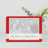 Tweezijdige kerstkaarten voor twee afbeeldingen feestdagenkaart (Staand voorkant)