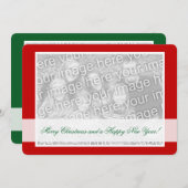 Tweezijdige kerstkaarten voor twee afbeeldingen feestdagenkaart (Voorkant / Achterkant)