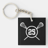 Tweezijdige Lacrosse sleutelhanger van het douanen (Voorkant)