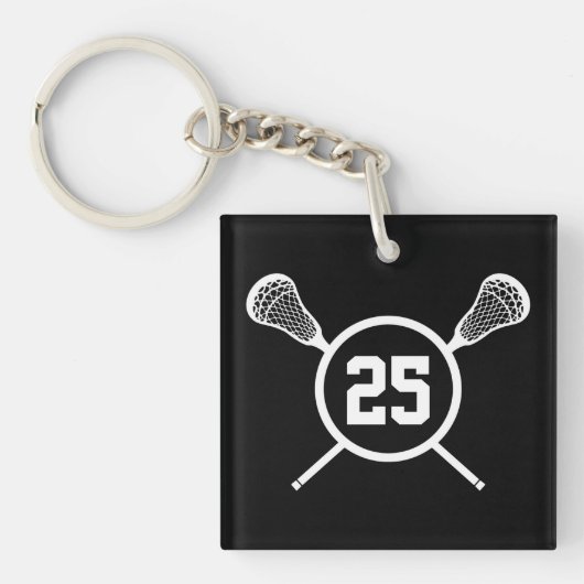 Tweezijdige Lacrosse sleutelhanger van het douanen (Voorkant)