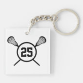 Tweezijdige Lacrosse sleutelhanger van het douanen (Achterkant)