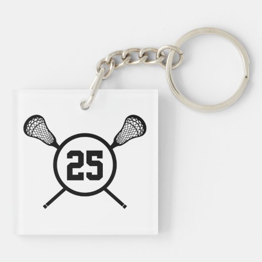 Tweezijdige Lacrosse sleutelhanger van het douanen (Achterkant)