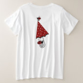 tweezijdige Ladybug Dames Plus-Maatt Grote Maat T-shirt (Design achterkant)