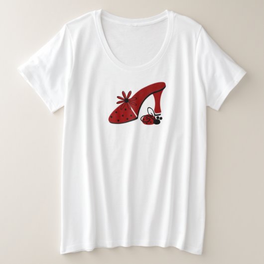 tweezijdige Ladybug Dames Plus-Maatt Grote Maat T-shirt (Design voorkant)