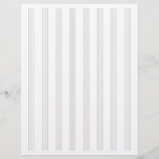 Tweezijdige Landschapsmuziek Manuscript Stafpapier Briefhoofd (Achterkant)