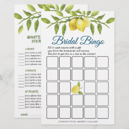 TWEEZIJDIGE Lemon & Greenery Bruiloftsfeest Spel
