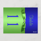 Tweezijdige Limoen en Royal Blue Tafelnummer (Achterkant)