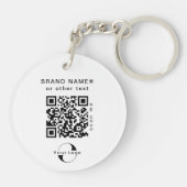tweezijdige Logo- en QR-code voor Schone bedrijfsa Sleutelhanger (Achterkant)