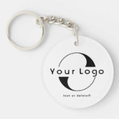 tweezijdige Logo- en QR-code voor Schone bedrijfsa Sleutelhanger (Voorkant)