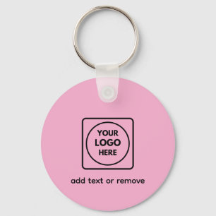 Tweezijdige Logo QR Code Blush Roze Sleutelhangers