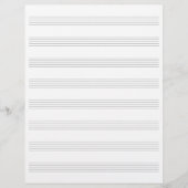 Tweezijdige Manuscript Paper Music Staff Composer Briefhoofd (Voorkant)