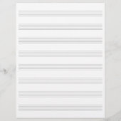 Tweezijdige Manuscript Paper Music Staff Composer Briefhoofd (Achterkant)