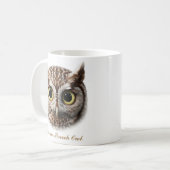 Tweezijdige Oosterse Screech Owl Coffee Mok Design (Voorkant links)