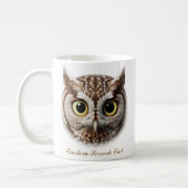 Tweezijdige Oosterse Screech Owl Coffee Mok Design (Links)