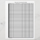 Tweezijdige pagina's van het banktransactieregiste flyer (Voorkant)